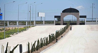 Aksaray'da yeni şehir mezarlığı ve külliyede ağaçlandırma çalışması