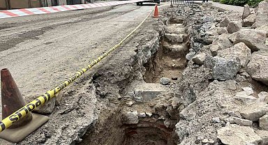 Amasra'daki doğal gaz kazılarında tarihi yapılara rastlandı