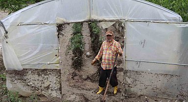 Amasya'da sağanak sonrası sel seraları da vurdu
