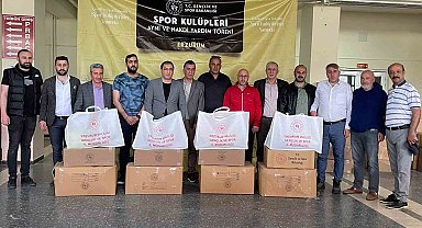 Amatör sporculara malzeme desteği