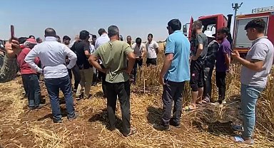 Araziye mercek düzeneği kurdular 50 dönümlük ekili tarla küle döndü