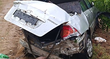 Aşırı yağmur kazaya neden oldu: 2 yaralı