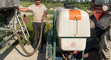 Aslanapa'da meralara sıvı gübre ve hümik asit uygulaması