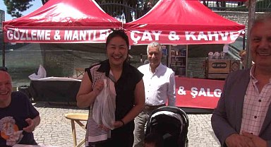 Ataşehir'de künefe yeme yarışmasını Taylandlı depremzede kazandı