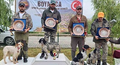 Avcı köpekler ilk sırayı almak için yarıştı