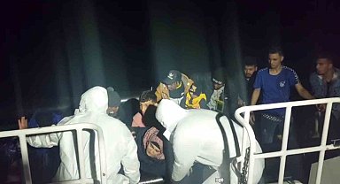 Ayvalık açıklarında 33 düzensiz göçmen kurtarıldı