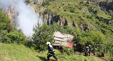Bağ evinde korkutan yangın