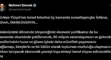 Bakan Şimşek: "Güven, ancak kurala göre politikalar uygulanarak temin edilebilir"
