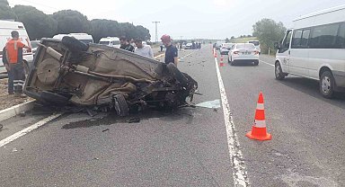 Balıkesir-Edremit karayolunda kaza 1 ölü 1 yaralı