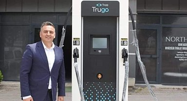 Bandırma'da elektrikli araçlar için hızlı şarj ünitesi "Trugo"