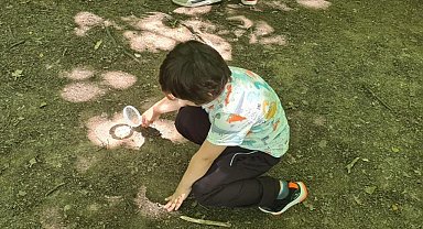 BARÜ'nün çocuklara 'böcekleri sevdiren' projesi renkli görüntülere sahne oldu