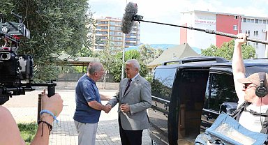 Başkan Atay 'Efeler'in Efesi' filmi için kamera karşısına geçti