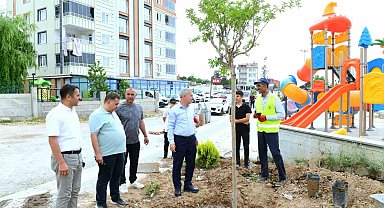 Başkan Çınar, yapımı süren yeni park alanını inceledi