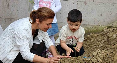Başkan Köse, miniklerle fide dikti