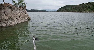 Başkentte barajların doluluk oranı havadan görüntülendi
