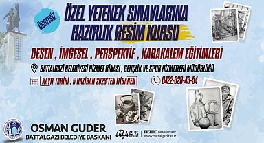 Battalgazi'de ücretsiz resim kursu