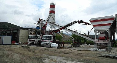 Beton santralinin kurulumunda sona gelindi