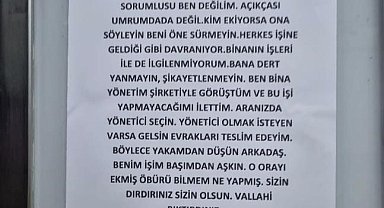 Bina yöneticisinin güldüren isyanı: "Yakamdan düşün, vallahi bıktırdınız"
