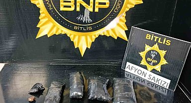 Bitlis'te 1 kilo 150 gram afyon sakızı ele geçirildi