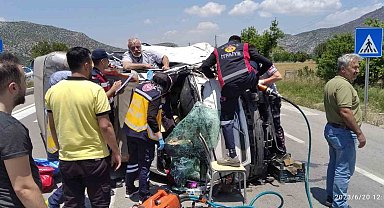 Burdur'da trafik kazası: 4 yaralı