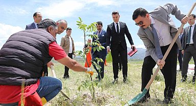 Burdur'da yeni cezaevi kampüsünde fidan dikim etkinliği düzenlendi