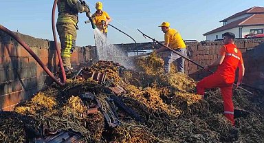Bursa'da çiftlikte korkutan yangın