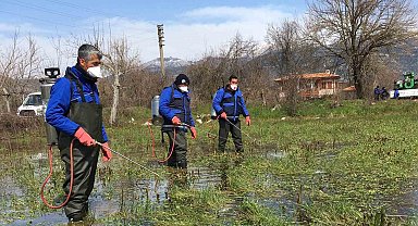 Büyükşehir ekiplerinden yağmurlar sonrası vektörle mücadele