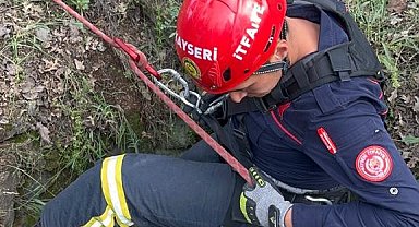 Büyükşehir İtfaiyesi, kuyuya düşen büyükbaş hayvanı 2 saatlik çalışmayla kurtardı
