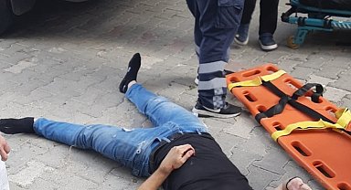 Cam balkon takan işçi, ikinci kattan düştü