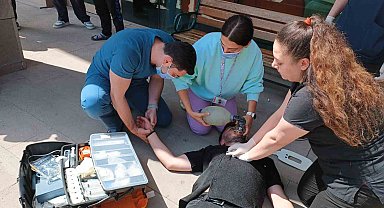 Devlet Hastanesinde gerçeğini aratmayan afet ve acil durum tatbikat