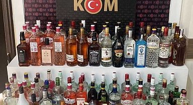 Didim'de 110 şişe bandrolsüz içki ele geçildi
