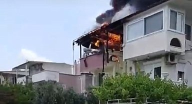 Didim'deki ev yangını korkuttu