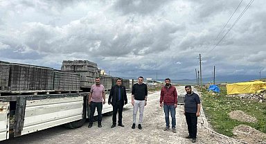 Digor'da köyiçi yollar kilitparke oluyor