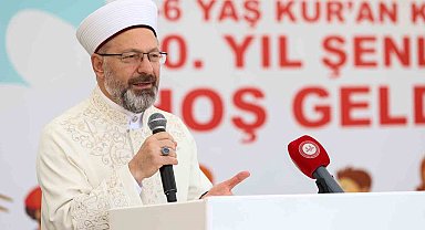 Diyanet İşleri Başkanı Erbaş: "Vatanını, bayrağını seven gençleri yetiştirmenin gayreti içerisindeyiz"