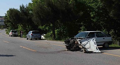 Duble yolda korkutan kaza: Kontrolden çıkarak karşı yöne geçti