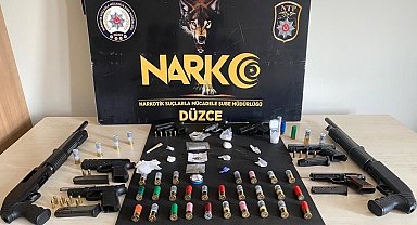 Düzce'de polis ekiplerinden uyuşturucu operasyonu