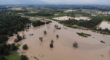 Efteni Gölü yağışlar sonrası taştı