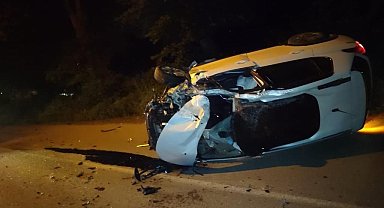 Ehliyetsiz traktör kullanırken kazaya karıştı