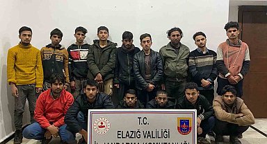 Elazığ'da 15 düzensiz göçmen yakalandı