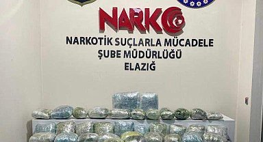 Elazığ'da 35 kilogram kubar esrar ele geçirildi