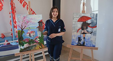 Erbakan Mesleki ve Teknik Anadolu Lisesi'nden yıl sonu resim sergisi