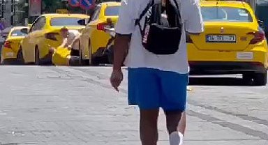 Fatih'te taksiciler birbirlerine yumrukla saldırdı: O anlar kameraya yansıdı