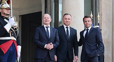 Fransa, Almanya ve Polonya liderleri Paris'te bir araya geldi