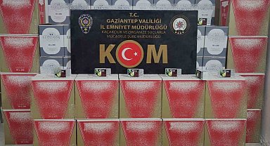 Gaziantep'te 1 milyon 200 bin adet kaçak makaron ele geçirildi