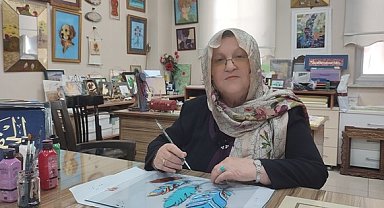 Gelin aynaları cam altı boyama sanatına konu oldu