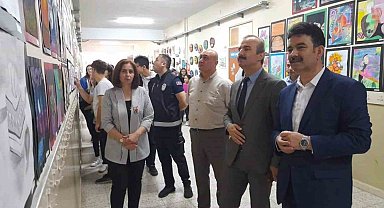 Gemiciler Ortaokulu görsel sanatlar sergisi gerçekleşti