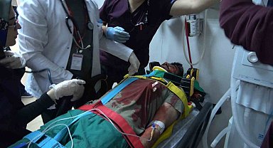 Gümüşhane Devlet Hastanesi'nde yapılan tatbikat gerçeği aratmadı