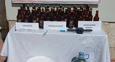 Gümüşhane'de kaçak içki operasyonu