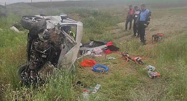 Hafif ticari araç şarampole düştü: 1 ağır yaralı