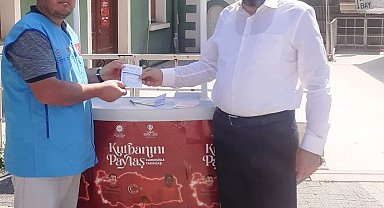 Hisarcık Müftüsü Akyol'dan kurban bağışı